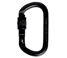 Карабін Singing Rock Steel Oval Carabiner Screw Gate Чорний - мініатюра 2