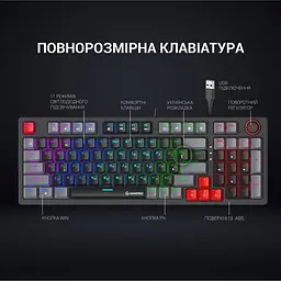 Клавіатура GamePro Blue Switches механічна (MK120B) - мініатюра 10