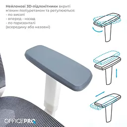 Офісне крісло OfficePro Balance OC620-W-DG-DG (OC620-W-DG-DG) - мініатюра 11