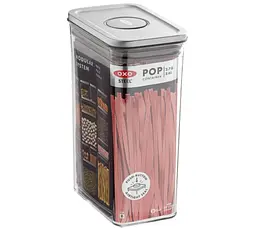 Ємність для зберігання Oxo Good Grips Steel POP, 2,6 л, прозорий із сірим (3118700) - мініатюра 2