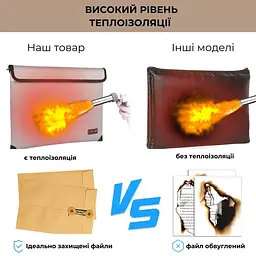Вогнестійка сумка конверт для документів 38x28 см - мініатюра 8