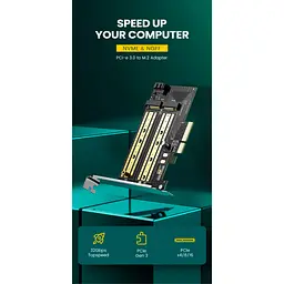 Контролер Ugreen PCI-E 3.0 for SSD M.2 NVMe + M.2 NGFF CM302 (70504) - мініатюра 2