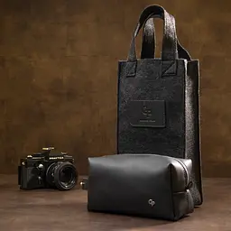 Чоловіча шкіряна косметичка GRANDE PELLE 18х10х8 см acs0018593 - мініатюра 8