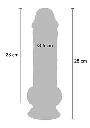 Фалоімітатор Deluxe Dual Density Thick 28 см (тілесний) - мініатюра 11