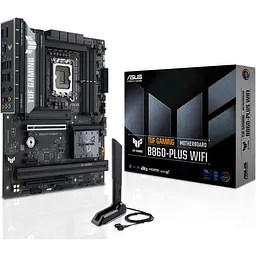 Материнська плата Asus TUF Gaming LGA1851, B860-PLUS WIFI, B860, 4xDDR5, 1xPCI-E 5.0 x16, 1xPCI-E 4.0 x16, 1xPCI-E 4.0 x1, 4xSATA3, 3xM.2, Realtek 7.1, Realtek 2.5Gb, WiFi 7, Bluetooth 5.4, HDMI/DP/Type-C, ATX - мініатюра 2