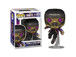 Фігурка Funko Pop Фанко Поп Що, якщо…? Т'Чалла Зоряний Лорд What If...? T'Challa Star Lord 10 см WI TS 871 - мініатюра 2