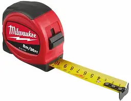 Рулетка Slimline S8-26/25 8мх25мм з фіксатором змотування АБС-пластик Milwaukee hoz0013704