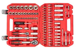 Набір автомобільного ручного інструменту Intertool ET-9094 1/4" x 1/2" у наборі 94 предмета RED - мініатюра 2