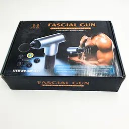 М'язовий масажер для тіла ручний акумуляторний портативний 4 насадки Fascial Gun MP-320 червоний - мініатюра 10