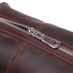 Шкіряна вінтажна косметичка Shvigel 16398 коричнева - мініатюра 7