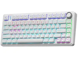 Клавіатура ігрова дротова механічна Aula F75 Mechanical White KRGD Red switch ENG/UKR - мініатюра 1