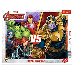 Пазли з рамкою "Непереможна команда месників. MARVEL" 25 елементів 31427 Trefl (5900511314274)