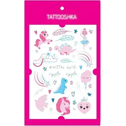 Тату тимчасове в наборі Unicorn mood голограма Tattooshka LB-185 Різнокольоровий shop (4825800010594)