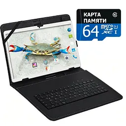 Планшет-телефон Adronix MT232 3G Silver 2/32GB + Чохол-клавіатура + Карта пам'яті 64GB - мініатюра 2