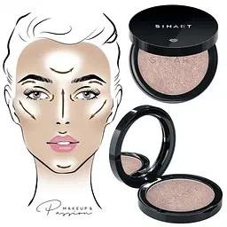 Хайлайтер Sinart Highlighterpro Н1 пудровий 9 г - мініатюра 4