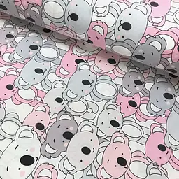 Дитяча постільна білизна в ліжечко KOALAS, сірий (KoalasRoseGrey_Grey110x160_140) - мініатюра 7