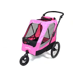 Коляска для домашніх тварин до 35 кг Bestopet Люпосанчик BS-RL-02 Pink зі знімним столиком для грумінгу - мініатюра 2
