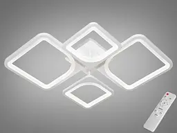 Люстра світлодіодна Diasha 8060/2+2WH 80W, пульт, сучасний стиль для коридору, вітальні, спальні, кухні