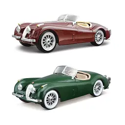Автомодель - JAGUAR XK 120 (1951) (асорті вишневий, сріблястий, 1:24)