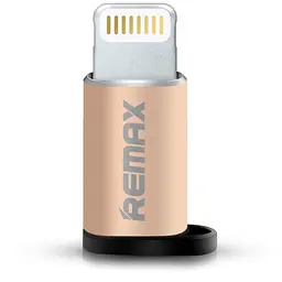 Перехідник Remax Visual RA-USB2 microUSB to Lightning [Gold] [2961] - мініатюра 1
