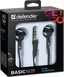 Навушники Defender Basic-609 Black/White (63609) (6232795) - мініатюра 2