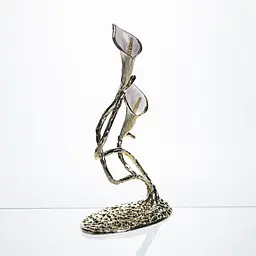 Декоративна фігурка Yiwu Calla Lilies 14х8х25 см металева статуетка колекційна для дому квітка калли декор на камін HP-7-19 - мініатюра 9