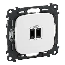 Розетка USB-С+USB-С Valena ALLURE 3А 5V білий Legrand osv0002088