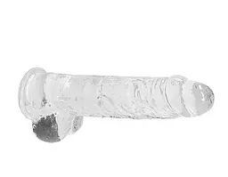 Фалоімітатор - Realrock Dildo 9" Transparent - мініатюра 2