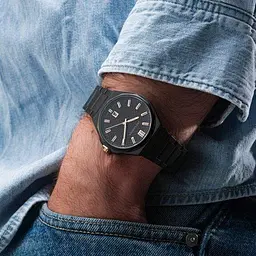 Чоловічий водостійкий наручний годинник Lee Cooper Knight (Чорний) - мініатюра 7