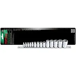 Комплект головок на планці 1/4"-1/2" E4-E24 14од. Toptul hoz0007628
