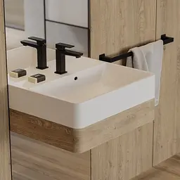 Змішувач для раковини Omnires Parma black mat (PM7410BL) - мініатюра 2