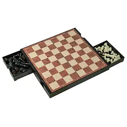Уцінка. Настільна гра CAYRO магнітна 3 в 1: шахи, шашки, нарди поле 24x24 см (446)  - мініатюра 7