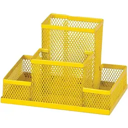 Прибор настільний ZiBi 150x100x100мм металевий, жовтий