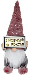 Новорічна м'яка іграшка «Гном З Новим Роком!» з LED підсвічуванням BonaDi 18х14х45 см dec0008626 - мініатюра 1