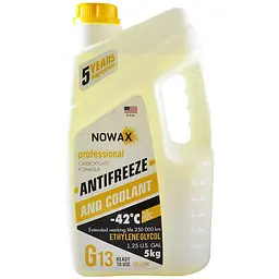 Антифриз Nowax Yellow G13 жовтий 5 кг (NX05007) - мініатюра 2