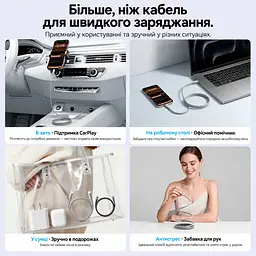 Кабель Vention TSAJG магнітний USB-C - USB-C PD 3.1 240 Вт 1,5 м титаново-золотий (TSAJG) - мініатюра 7