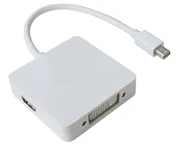 Перехідник mini DisplayPort M HDMI/DisplayPort/DVI 24+5 FHD 1080p кабель 0.2 м - мініатюра 2