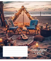 Зошит загальний Школярик Sunshine vibes у лінію 36 аркушів 20 шт. (036-3319L) - мініатюра 3