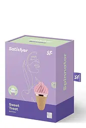 Стимулятор Satisfyer Layons Sweet Treat для клітора з обертовими пелюстками, 10х4 см рожевий з коричневим - мініатюра 2