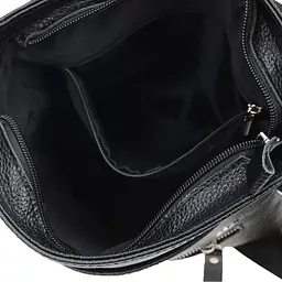 Чоловіча сумка Borsa Leather k10013-black 28х26х5 см Чорний - мініатюра 8