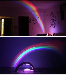 Нічник – проектор Райдуга RGB Lucky Rainbow · Світильник з проекцією веселки - мініатюра 4