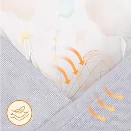 Ковдра для люльки Lionelo Travel Swaddle Blanket grey ballon (LO-TRAVEL SWADDLE BLANKET GREY BALLOON) - мініатюра 5