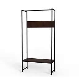Вішалка модульна підлогова Ferrum-decor Треліс 12 180x90x38 чорний ДСП Венге 16мм (FRD-105519)