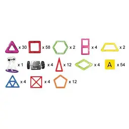 Конструктор Магнікон 198 деталей Plastic box (MK-198) - мініатюра 8