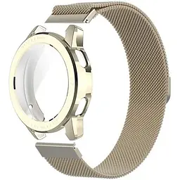 Комплект Tamister для годинника Xiaomi Watch S3 вінтажне золото (чохол + металевий ремінець 22 мм)