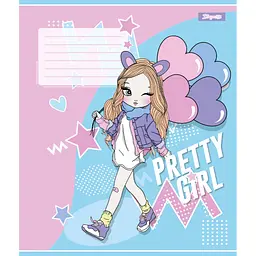 Зошит 1 вересня Pretty girl А5 12 аркушів лінія (767221), в асортименті - мініатюра 4