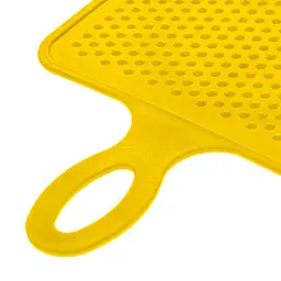 Дошка обробна пластикова для нарізки м'яса, риби, овочів та фруктів 32х18.5 см, Kitchette Жовтий 85961 - мініатюра 7