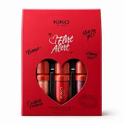Набір із 3 міні-блисків для губ KIKO MILANO Flirt Alert Mini Kisses Maxi Shine Kit 3D Hydra Lip Gloss