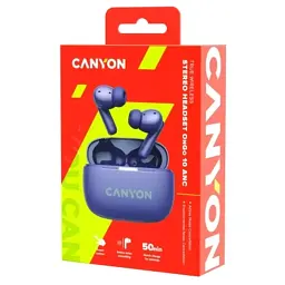 Навушники Canyon TWS-10 OnGo ANC ENC Purple (CNS-TWS10PL) - мініатюра 8