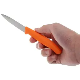 Ніж Victorinox з прямим лезом 8.5 см нержавіюча сталь універсальний помаранчевий - мініатюра 4